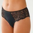 Sada 2 kalhotek tanga s vysokým pasem z krajky a mikrovlákna