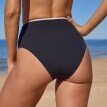 Plavkové jednobarevné kalhotky Ilaya s vysokým pasem