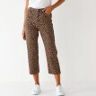 Rovné 7/8 kalhoty s potiskem zvířecí srsti