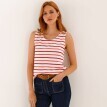 Proužkovaný top se širokými ramínky