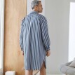 Koszula piżamowa w paski, popelina bawełniana
