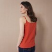 Top na wąskich ramiączkach, wykonany z bawełny organicznej