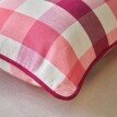 Obdélníkový kostkovaný polštář z bavlny-lnu