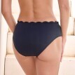 Plavkové jednobarevné kalhotky maxi Gaona s vlnkovaným zakončením