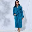 Велюровий махровий халат Colombine з шалевим коміром