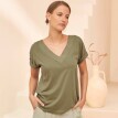 Tričko s výstrihom do V a krátkymi rukávmi