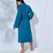 Велюровий махровий халат Colombine з шалевим коміром