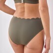 Plavkové jednobarevné kalhotky maxi Gaona s vlnkovaným zakončením