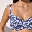Plavková vyztužená podprsenka Saglia s potiskem a kosticemi
