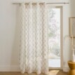 Voálová záclona se vzorem art deco, zakončení očky