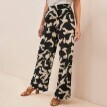 Široké nohavice s potlačou a pružným pásom