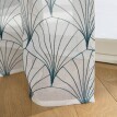 Voálová záclona se vzorem art deco, zakončení očky