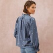 Blúzka s volánikmi a potlačou hviezdičiek