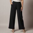 Široké krepové nohavice s vysokým pásom