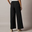 Široké krepové nohavice s vysokým pásom