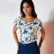 Koszulka z okrągłym dekoltem i nadrukiem