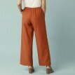 Spodnie z szerokimi nogawkami dla drobnej sylwetki, wiskoza-bawełna-len