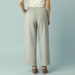 Spodnie z szerokimi nogawkami dla drobnej budowy ciała, wiskoza-bawełna-len