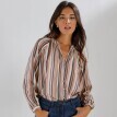 Široká blúzka s potlačou pruhov