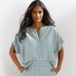 Pruhovaná blúzka s krátkymi rukávmi