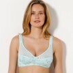 Polovyztužená podprsenka Coria z bavlny s krajkou, bez kostic