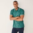 Koszulka polo z krótkim rękawem z dzianiny piqué z paskami na rękawach i kołnierzyku