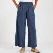 Široké denimové nohavice s pružným pásom