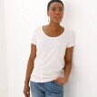 Jednobarevné tričko s kulatým výstřihem a krátkými rukávy