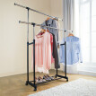 Dvojitý pojazdný stojan na oblečenie