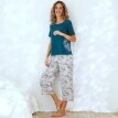7/8 pyžamové kalhoty s potiskem Ikat vzoru