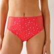 Sada 4 kalhotek maxi Tropea ze strečového žerzeje s krajkou, jednobarevné + s puntíkatým potiskem