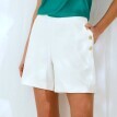 Elegantní šortky s ozdobnými knoflíky a pružným pasem vzadu
