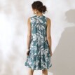 Krátke šaty s potlačou a bez rukávov