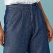 Széles, 7/8-os farmernadrág kisebb testalkatra