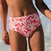 Plavkové kalhotky s vysokým pasem a potiskem Linao