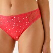 Sada 4 kalhotek midi Tropea ze strečového žerzeje s krajkou jednobarevné + s puntíkatý potisk