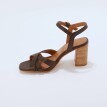 Sandały na obcasie ze skóry