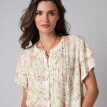 Bluzka koszulowa z kwiatowym nadrukiem