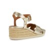 Sandály na klínovém podpatku Ischia Corda, béžová