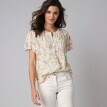 Bluzka koszulowa z kwiatowym nadrukiem