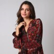 Dlouhé šaty s patchwork boho potiskem