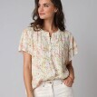Bluzka koszulowa z kwiatowym nadrukiem