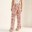 Široké vzdušné kalhoty s potiskem indických květů