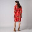 Коротка сукня з рюшами та принтом