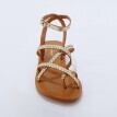 Плоскі шкіряні сандалі з плетеними ремінцями