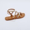 Плоскі шкіряні сандалі з плетеними ремінцями