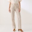 Повітряні смугасті штани чінос із суміші бавовни та льону