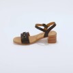 Sandały na obcasie ze skóry