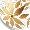 Suporturi din sticlă pentru lumânări Floare Aurie, set de 3 buc