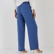 Pantaloni 7/8 de culoare uni cu talie elastică